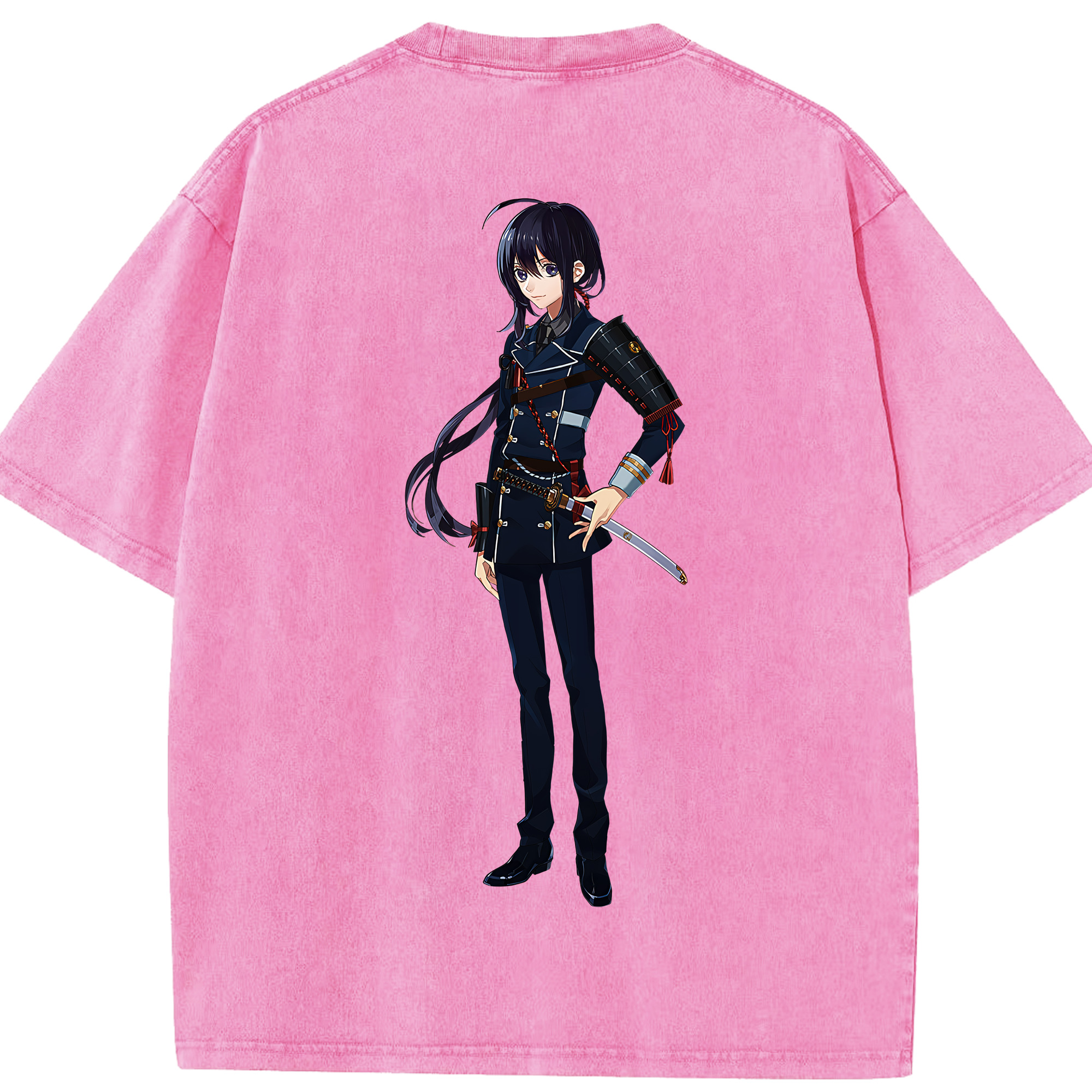 （画像用） 刀剣乱舞 Touken Ranbu 綿100% ヴィンテージ風 半袖Tシャツ（背面プリント）